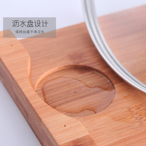 Soporte para tapas de ollas de bambú con almacenamiento magnético para tapas, estante de cocina para utensilios de cocina y tabla de cortar, diseño multifuncional - Product Image 4