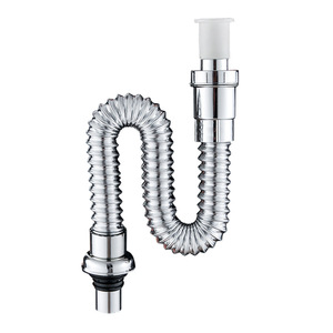 304 Stainless Steel Jump Type Drain Fitting 84.5mm Outer Diameter Curved Compression Anti Corrosion For Bathroom Washbasins - Product Image 5
