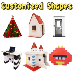 COBLOCKS personalizado ABS + UV decoración de vacaciones, Nochebuena, escultura de bloque gigante de manzana, para centros comerciales - Product Image 6