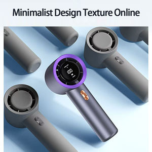 Ventilateur électrique portable sans pales en plastique, mini ventilateur USB rechargeable avec écran LED, refroidisseur d'air portable à grande vitesse, turbo espagnol - Product Image 2