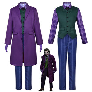 Disfraz de Joker, abrigo morado, pantalones a rayas azules, conjunto completo para cosplay, juego de rol - Product Image 2