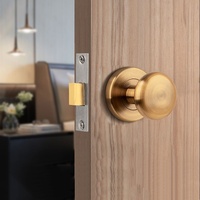 Serrure de porte cachée simple face en bronze antique poignées en alliage de zinc de style moderne de haute qualité pour chambre intérieure pour hôtels