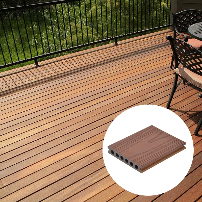 Planche de plancher en PVC pour l'extérieur, imperméable, WPC Deck