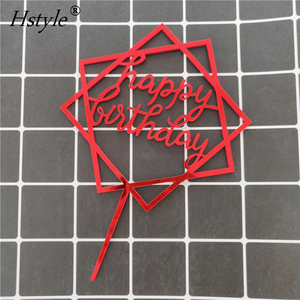 Decorazione per Torta in Acrilico '<span class=keywords><strong>Buon</strong></span> <span class=keywords><strong>Compleanno</strong></span>', Accessori per Pasticceria, Decorazione per Cupcake, Matrimonio, Festa di <span class=keywords><strong>Compleanno</strong></span>, Topper per Torte PQ275 - Product Image 6