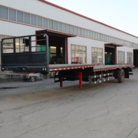 Semi-remorque plateau porte-conteneurs en acier JINFENG Hebei 3 essieux 20ft 40ft de haute qualité, capacité de charge maximale 60000kg