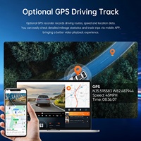 Caméra embarquée 4 canaux 4K avec écran IPS, vision nocturne WDR, capteur G, moniteur de stationnement et enregistrement 1080p pour voiture