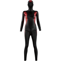 DIVESTAR desain warna kustom OEM wanita, pakaian selam bebas kulit halus bersirkulasi depan dua-potong tahan air Neoprene 3mm