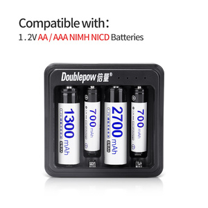 Indicateur LED intelligent à 4 baies <span class=keywords><strong>Chargeur</strong></span> de batterie USB Entrée <span class=keywords><strong>DC5V</strong></span> Charge rapide de la batterie pour les piles rechargeables 1.2V Ni-MH Ni-CD AA AAA - Product Image 4