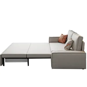 Modern tasarım çekyat oturma odası için kumaş uzanma kanepesi fabrika toptan 3 kişilik uzatılabilir çok fonksiyonlu uyku kanepe