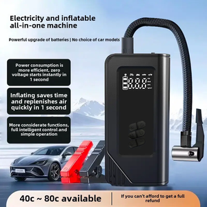 Démarreur <span class=keywords><strong>de</strong></span> voiture 1000A avec gonfleur <span class=keywords><strong>de</strong></span> pneus, batterie externe 8000mAh, lumière LED, booster <span class=keywords><strong>de</strong></span> batterie <span class=keywords><strong>de</strong></span> voiture avec pompe à air numérique et compresseur d'air - Product Image 2
