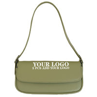 Sac Baguette Personnalisable pour Femme 2026, MOQ 5 Pièces, Sac à Bandoulière en Cuir PU, Sac à Rabat Tendance avec Logo Personnalisé pour Dames