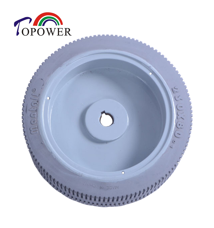 Non Marking Chinese Factory  Mould on Solid Rubber Tyre 230x80 Used for Aerial Working Platform