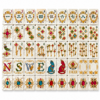 Ensemble de Mahjong de Luxe Personnalisé B2B en Gros, Design Pierre Précieuse Premium, Motif Bijoux Antiques Élégant, Jeu de Table, Exportateur en Gros
