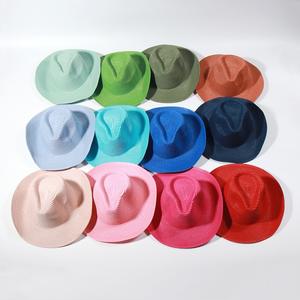 Nouveau chapeau de cowboy mexicain multicolore de mode d'été en vente en gros chapeau de paille extérieur de protection solaire chapeau de plage de voyage pour femmes hommes - Product Image 3