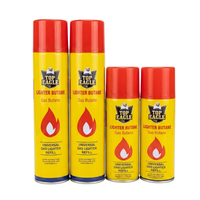 Bouteille de butane de 300 ml à norme de sécurité élevée pour recharge de briquets, idéale pour les boutiques de détail et les coffrets cadeaux assortis
