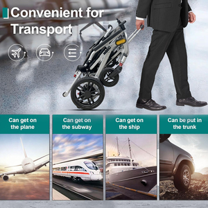 รถเข็นไฟฟ้า KSM-603 สำหรับการดูแลสุขภาพ น้ำหนักเบา พับเก็บได้ พร้อมเบาะนั่งที่สะดวกสบายและแบตเตอรี่ที่ใช้งานได้ยาวนาน - Product Image 5