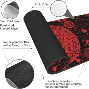 Tapis de souris vintage mystique gothique sorcière, tapis de souris de jeu extensible grand format XL, tapis de bureau surdimensionné, bords cousus, 31,5 <span class=keywords><strong>x</strong></span> 11,8 pouces - Product Image 4