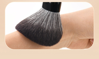 Ensemble complet de 10 pinceaux de maquillage haut de gamme noir mat, avec manche conique, pour poudre libre, blush et fard à paupières, pinceaux doux pour maquilleurs professionnels