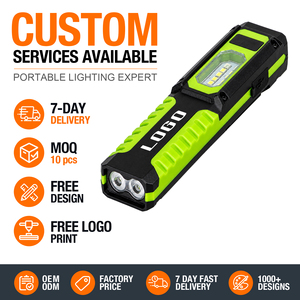 Linterna LED WOSEN Ultra Delgada, ABS, IP65, USB, Doble Fuente, COB, Magnética, EDC, Recargable, Manos Libres, para Camping y Reparaciones - Product Image 1