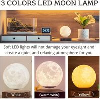 Lámpara Lunar de Levitación Magnética - Luz Nocturna Flotante Impresa en 3D con Rotación de 360° °   Decoración Giratoria Inteligente para Dormitorio u Oficina, Ideal para Regalo