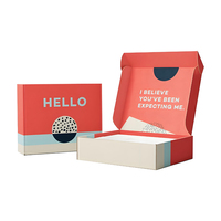 Boîte d'emballage pour produits cosmétiques avec bordure gaufrée, structure plate, typographie personnalisée, expédition sur mesure