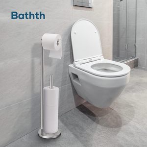Portarotolo Elegante e Resistente per <span class=keywords><strong>Bagno</strong></span> e Cucina, Supporto per Carta Igienica a Doppio Tubo con <span class=keywords><strong>Ventosa</strong></span> in Acciaio Inox - Product Image 2