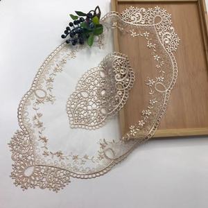 Manteles individuales con encaje floral, posavasos para mesa de café, decoraciones, cojines para sofá, accesorios vintage para fotografías, cubierta de encaje - Product Image 3