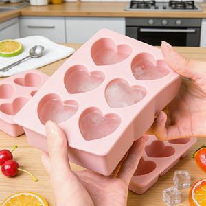 Molde de Silicona Cuadrado para Cubitos de Hielo, 6 Cavidades, Personalizable al por Mayor, Bandeja de Silicona Reutilizable de Grado Alimenticio - Product Image 2