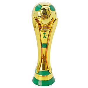 Premio de trofeo de fútbol <span class=keywords><strong>arabesco</strong></span> dorado al por mayor, diseño de palmera para premios deportivos de recuerdo de fútbol de la Liga de Campeones árabes - Product Image 6