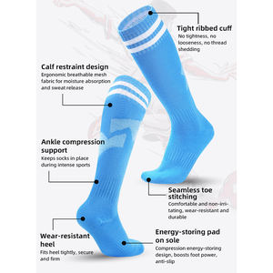 Calze a Righe al Ginocchio di Tendenza per il Commercio Transfrontaliero, Opzioni Multicolore per <span class=keywords><strong>Atleti</strong></span> Giovani e Adulti - Product Image 3