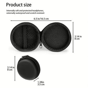 Portable Round EVA <b>Bag</b> Cases Personalized Custom EVA case Shockproof Data <b>Cable</b> Storage Box EVA Zipper <b>Bag</b> with logo - Product Image 3