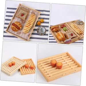 Rectangular bread tray, creative baking and pastry <b>display</b> plate, multi-tiered European-style dessert and tea tray - Product Image 1