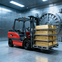 Carrello Elevatore Elettrico YUNTU YT-CPD Ecologico per Lavori Pesanti con Batteria al Piombo-Acido per Movimentazione Materiali e Costruzioni