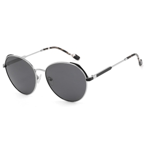 Gafas de sol tipo ojo de gato para mujer, lentes degradadas con montura completa, montura de oro rosa, detalles en azul, protección UV - Product Image 6