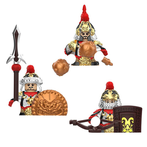 S101-03 Soldado de la Dinastía Song con Lanza Larga, Martillo y Escudo, Figura de Bloques de Construcción de Plástico ABS - Product Image 2
