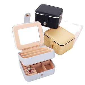 Creative Multifunctional <b>Jewelry</b> <b>Box</b> Double layered Storage <b>Jewelry</b> <b>Box</b> Colored <b>Jewelry</b> <b>Box</b> Support Customization - Product Image 1