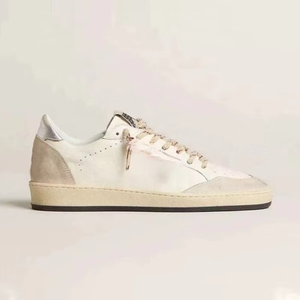 Baskets unisexes classiques rétro Super Star vert et rose en cuir véritable, respirantes, souples, design sport printanier, Ballstar, pour la marche - Product Image 2