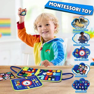 Libro de Actividades Sensoriales de Fieltro TJ MARK para Niños y <span class=keywords><strong>Niñas</strong></span> de 1 a 3 <span class=keywords><strong>Años</strong></span>, Actividades Educativas de Viaje, Aprendizaje Preescolar, Habilidades Motoras Finas - Product Image 6
