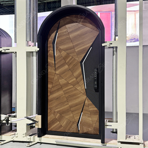 Grandsea 2025 Nouveau <span class=keywords><strong>prix</strong></span> d'usine Portes extérieures Portes d'<span class=keywords><strong>entrée</strong></span> d'<span class=keywords><strong>entrée</strong></span> principale <span class=keywords><strong>Entrée</strong></span> externe Pivot Swing <span class=keywords><strong>Porte</strong></span> arquée avec bande lumineuse - Product Image 5