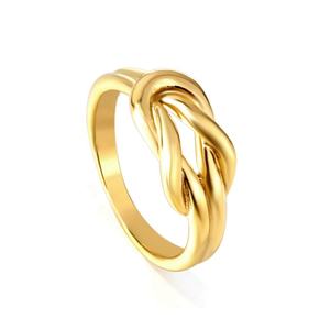Anillos Minimalistas de Acero Inoxidable Mate con Baño de Oro de 18k para Mujer, Moda 2023 - Product Image 1