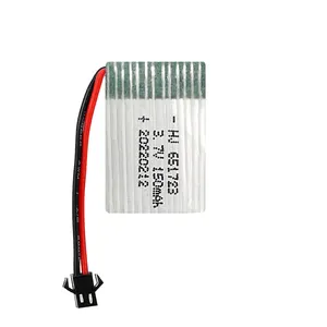 Nhà Máy Trực Tiếp Polymer Pin 150MAh 20C 651723 Bay Không Người Lái Quadcopter Đồ Chơi Trẻ Em Của Kim Loại Máy Bay Mô Hình Pin