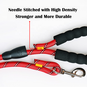 Yansıtıcı örgü yuvarlak naylon halat köpek çekiş halat dayanıklı örgülü tırmanma halat köpek kurşun evcil hayvan tasması - Product Image 5