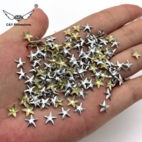 CY 4 Clous thermocollants en aluminium, strass à base plate ou ronde, 2mm-8mm, argent, or, couleurs variées, pour denim, sacs, chaussures, vêtements