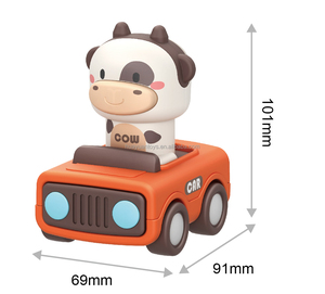Nuovissimo bel veicolo giocattolo 4 stili Mix Cartoon Press simpatici animali giocattolo immagine <span class=keywords><strong>auto</strong></span> giocattolo giocattolo per bambino - Product Image 2