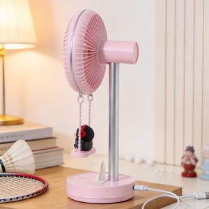 Ventilateur de bureau Lingpan, 3 vitesses, rechargeable par USB, angle réglable, pour bureau, chambre à coucher, design pingouin - Product Image 5