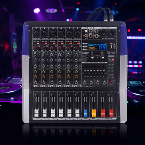 Mezclador Amplificador de Potencia Profesional TF de 4, 6 y 8 Canales, Metálico, 300W x 2, Consola de Mezclas con Reverberación Integrada, MP3, Bluetooth, para Escenario - Product Image 5