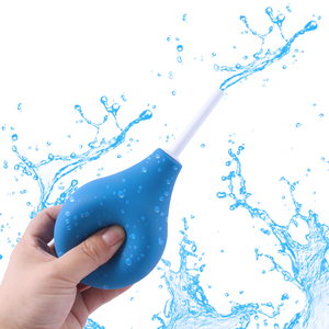 Seringue anale et vaginale unisexe en silicone bleu en forme de poire, nettoyeur rectal, 160 ml, jouet sexuel pour adultes, douche - Product Image 5