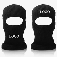 Venta al por mayor gorra de montar unisex acrílico ciclismo tejido Filtro de lana Spandex un agujero máscara de esquí de invierno pasamontañas personalizado sombrero para hombres