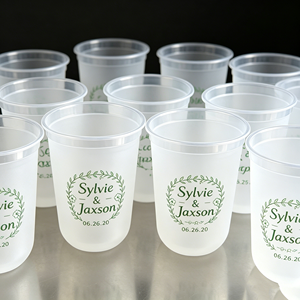 Vaso de Plástico Duro Esmerilado de 350 ml con Logotipo Personalizado, Vaso Desechable para Bebidas Frías y Calientes, Vaso Transparente de PP para Té de Burbujas con Tapa - Product Image 1