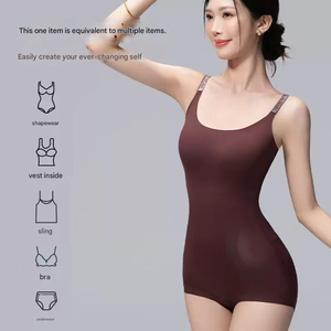 Women's Plus Size <b>Bodysuit</b> Slimming for Breathable Eco-Friendly Shapewear Firm Tummy Control BBL-Friendly Lace Applique Hole - Product Image 3